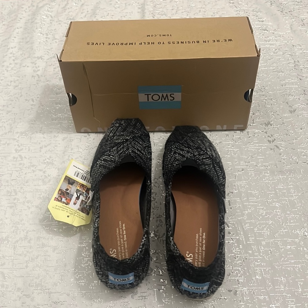 Toms Classic Grey/Black Textured Wool